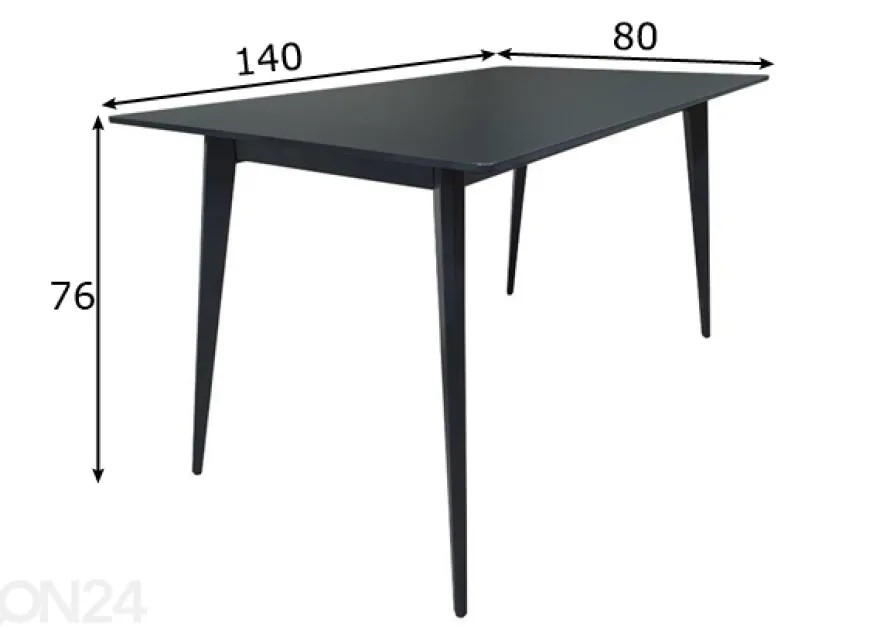 Ruokapöytä Stone 140x80 cm
