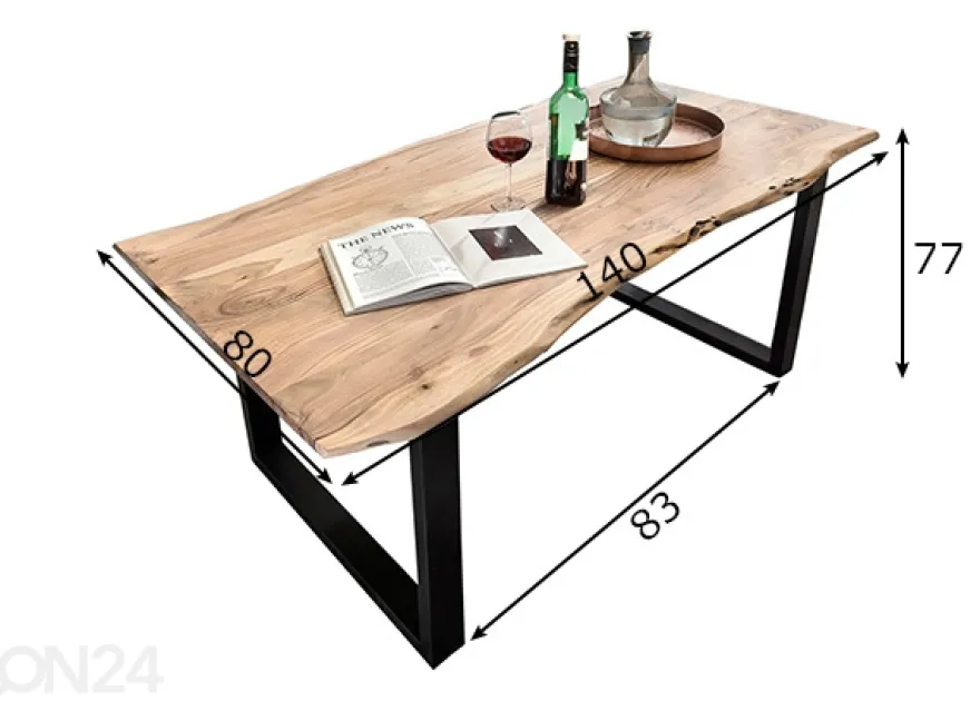 Ruokapöytä Tische 80x140 cm