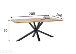 Ruokapöytä Tische 100x200 cm