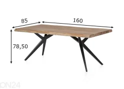 Ruokapöytä Tische 85x160 cm