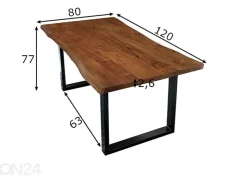 Ruokapöytä Tische 80x120 cm
