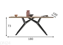 Ruokapöytä Tische 100x180 cm