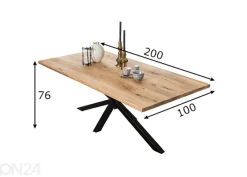 Ruokapöytä Tische 100x200 cm