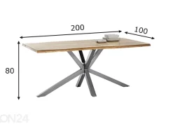 Ruokapöytä Tische 100x200 cm