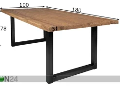 Ruokapöytä Tisch 100x180 cm
