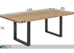 Ruokapöytä Tisch 80x140 cm