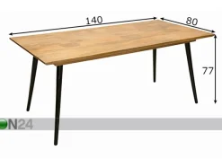 Ruokapöytä Tom Tailor 140x80 cm