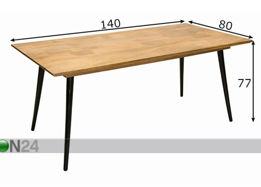 Ruokapöytä Tom Tailor 140x80 cm