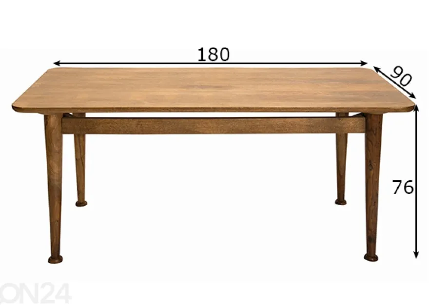 Ruokapöytä Tom Tailor 180x90 cm
