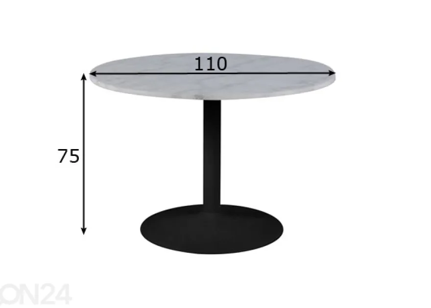 Ruokapöytä Vista Ø110 cm