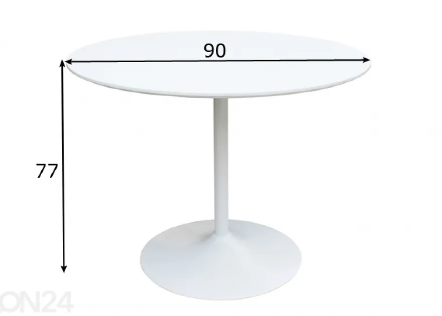 Ruokapöytä Wilma Ø 90 cm
