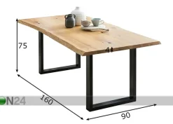 Ruokapöytä 90x160 cm