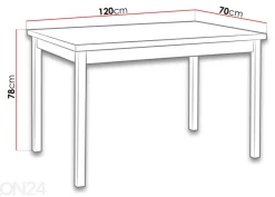 Ruokapöytä 120x70 cm