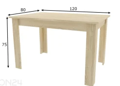 Ruokapöytä 80x120 cm