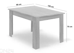 Ruokapöytä 80x120 cm + 4 tuolia
