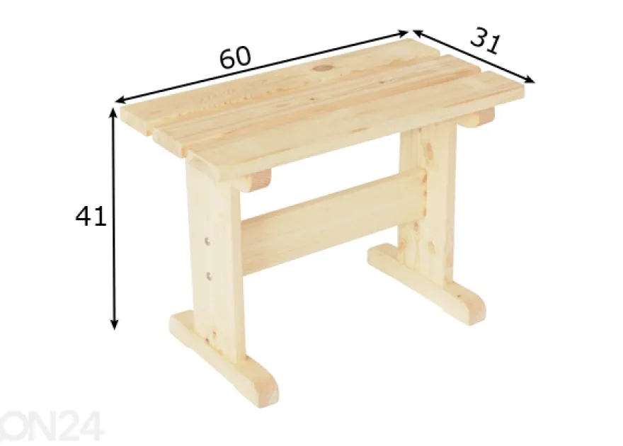 Saunapenkki 60 cm