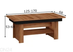 Säädettävä sohvapöytä Skib 125/170x68 cm