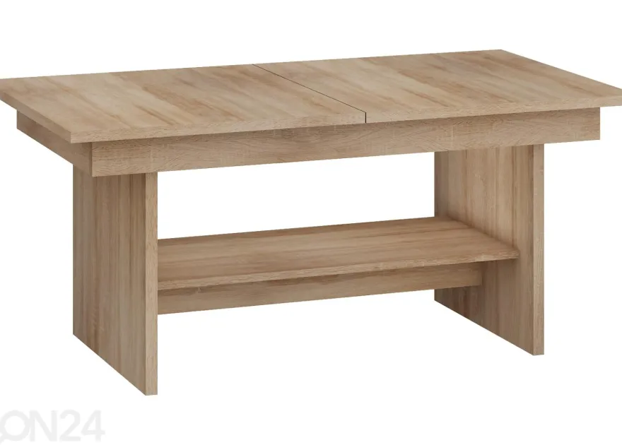 Säädettävä sohvapöytä 125/170x68 cm