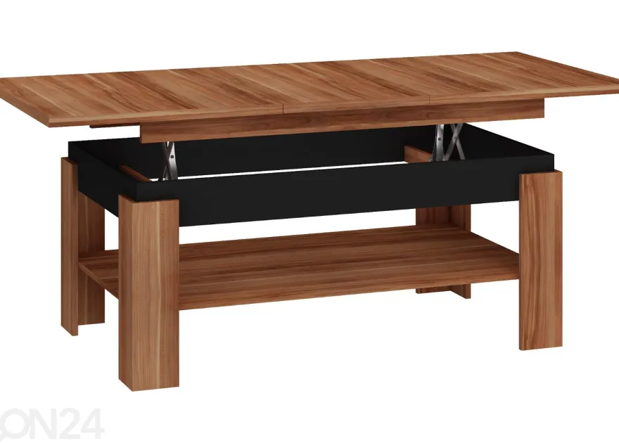 Säädettävä sohvapöytä 120/160x68 cm