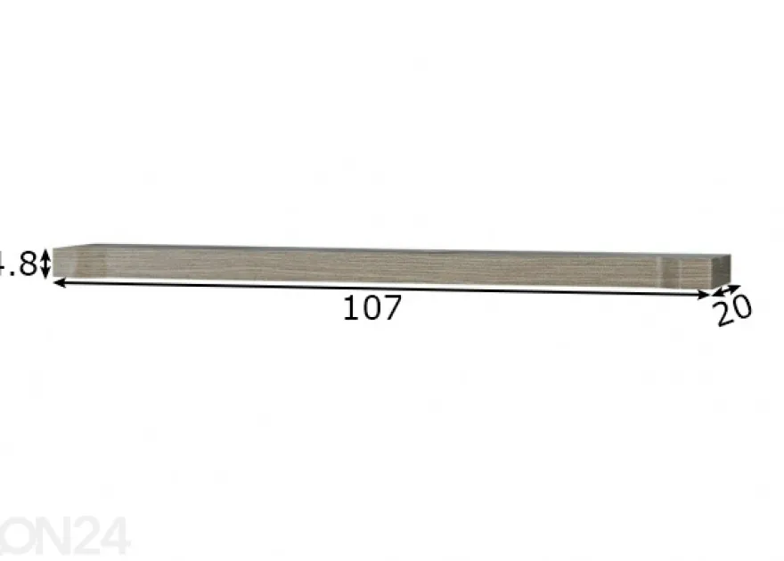 Seinähylly Laila 107 cm