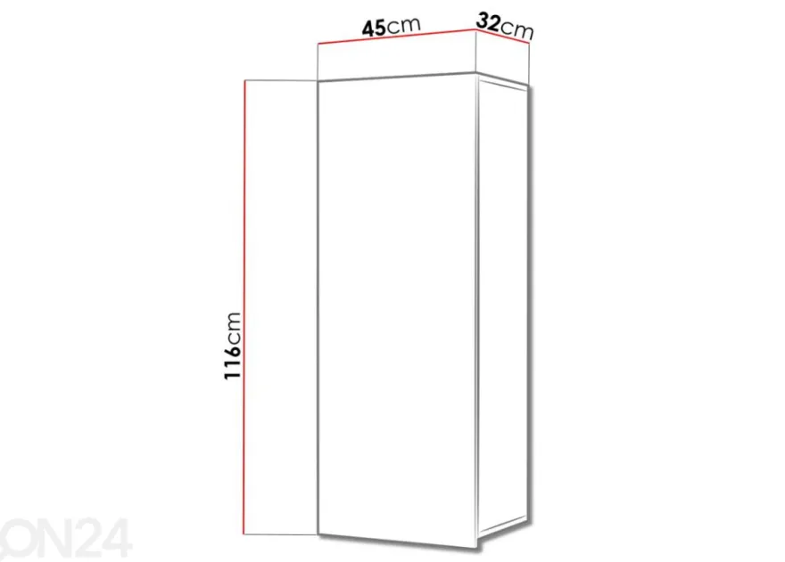Seinäkaappi Claudia 45 cm