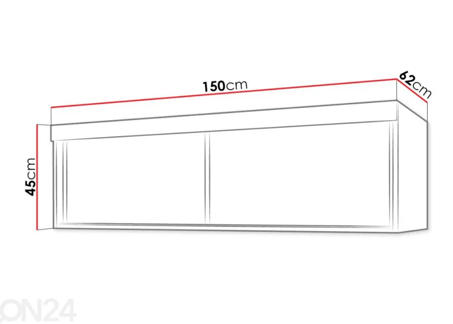 Seinäkaappi 150 cm