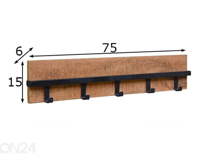 Seinänaulakko Ethan 75 cm