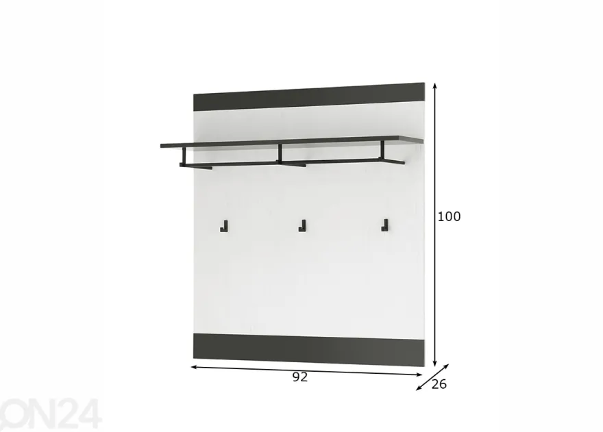 Seinänaulakko Sherwood 92 cm