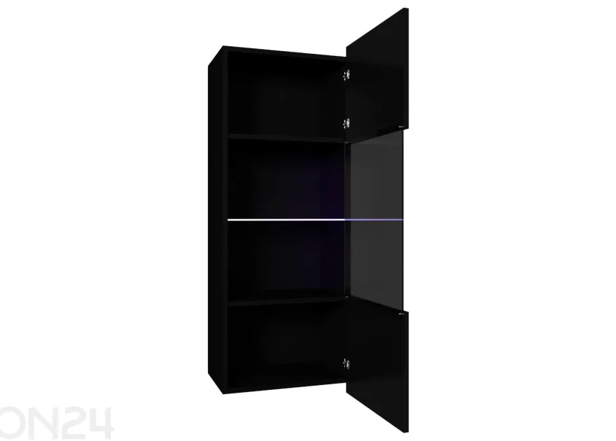 Seinään kiinnitettävä vitriinikaappi Calabrini + LED