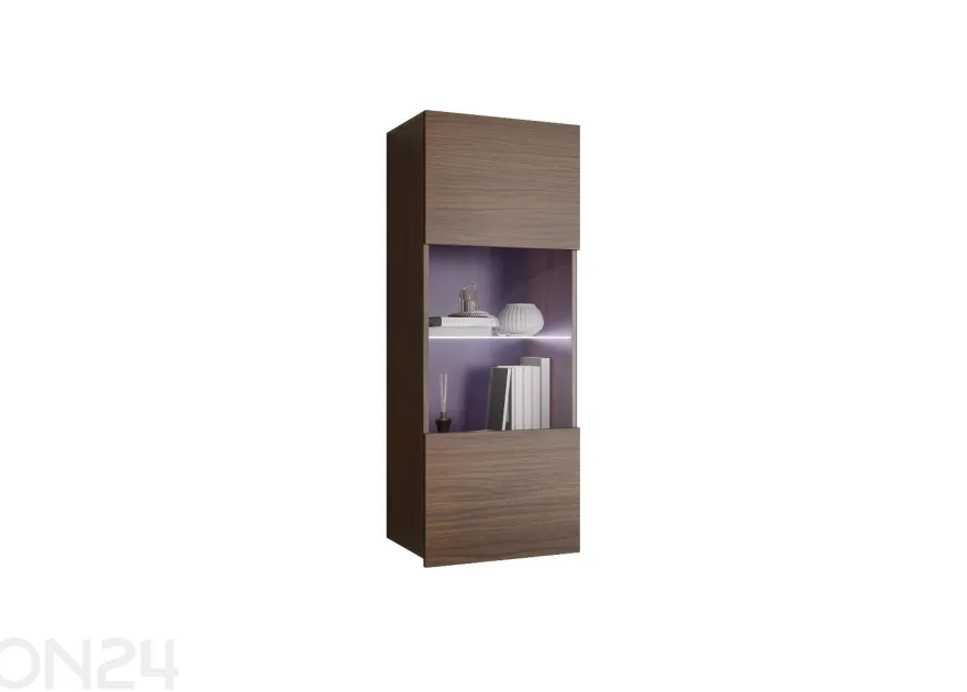 Seinään kiinnitettävä vitriinikaappi Calabrini + LED