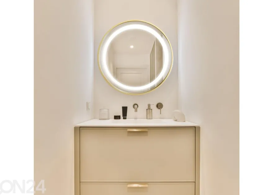 Seinäpeili Ø 60 cm LED