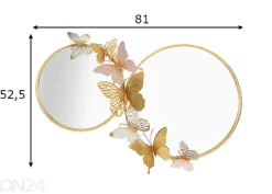 Seinäpeili Double Farfalle 81x52,5 cm