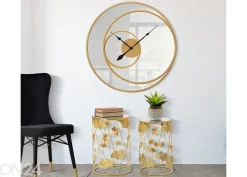 Seinäpeili kellolla 90 cm
