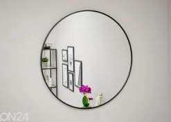 Seinäpeili, musta Ø 60 cm