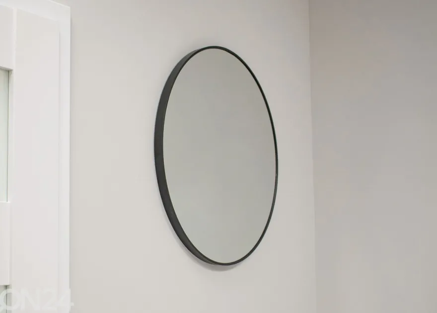 Seinäpeili, musta Ø 60 cm