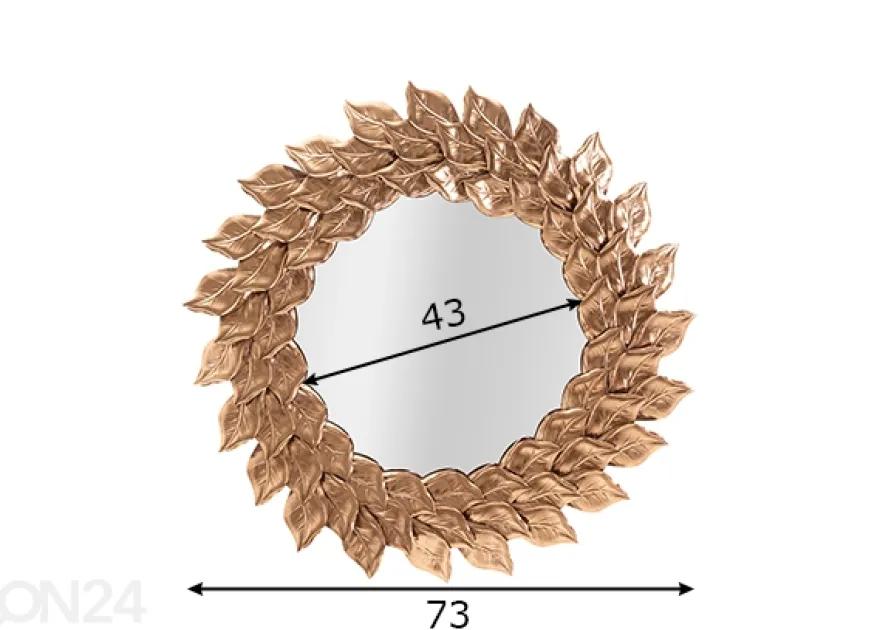 Seinäpeili Petal Rame