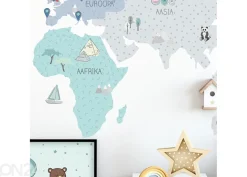 Seinätarra Maailmankartta S viron kielellä, minttu