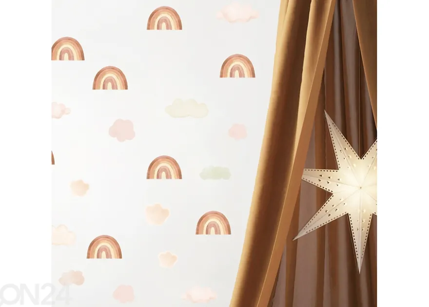 Seinätarrat Pieni sateenkaari, beige