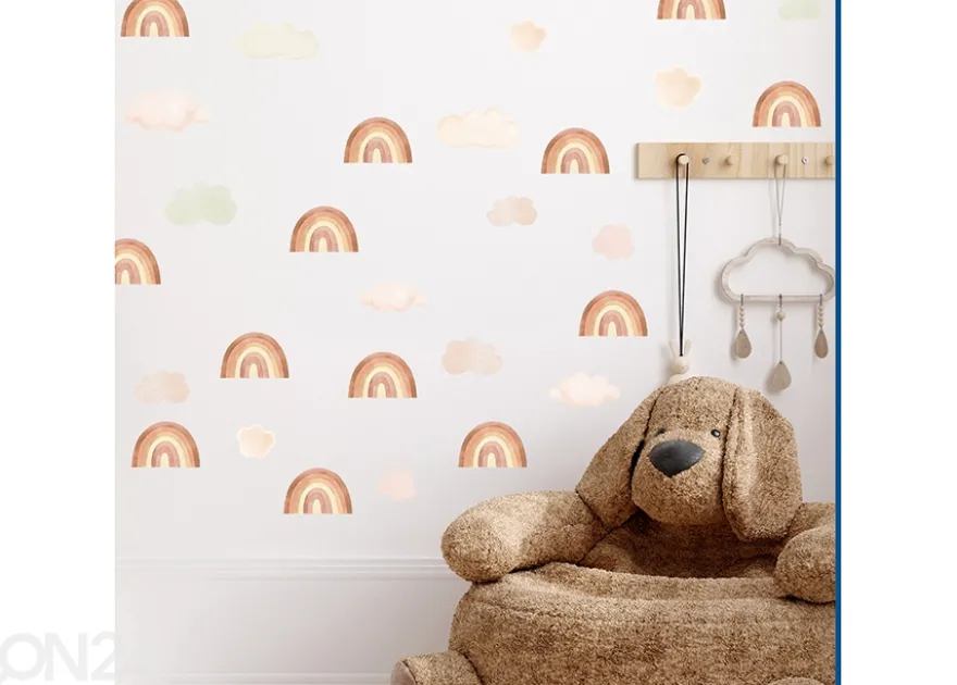 Seinätarrat Pieni sateenkaari, beige