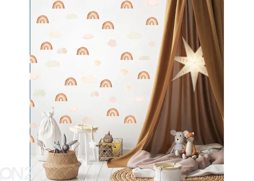 Seinätarrat Pieni sateenkaari, beige