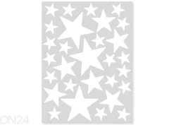 Seinätarrat Stars, valkoinen