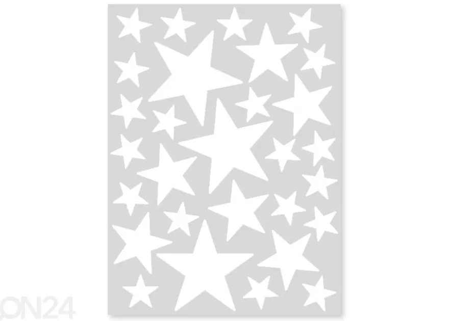 Seinätarrat Stars, valkoinen
