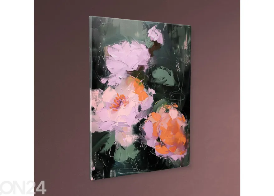 Seinätaulu Pink Flowers 60x80 cm