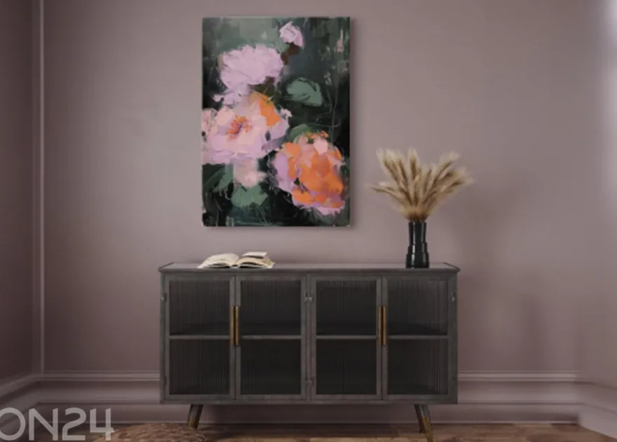Seinätaulu Pink Flowers 60x80 cm