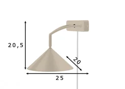 Seinävalaisin Curve, beige