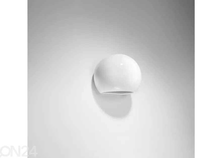 Seinävalaisin Globe, kiiltävä valkoinen