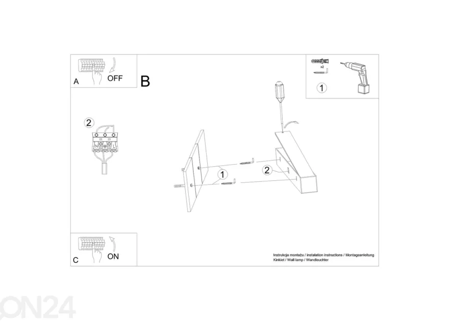 Seinävalaisin Pinne 150, musta