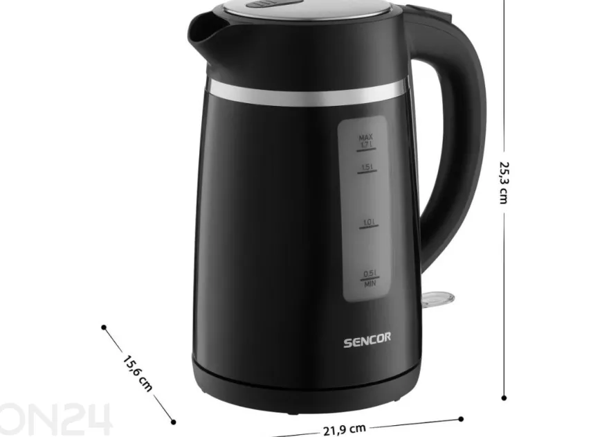 Sencor SWK2710BK -vedenkeitin 1,7 L, musta