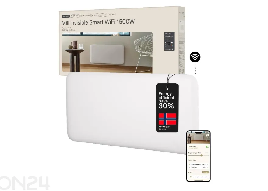 Sähköpatteri Mill Invisible Smart WiFi Gen.4 PA1500WIFI4