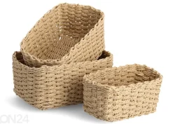Säilytyskorit 3 kpl, luonnollinen